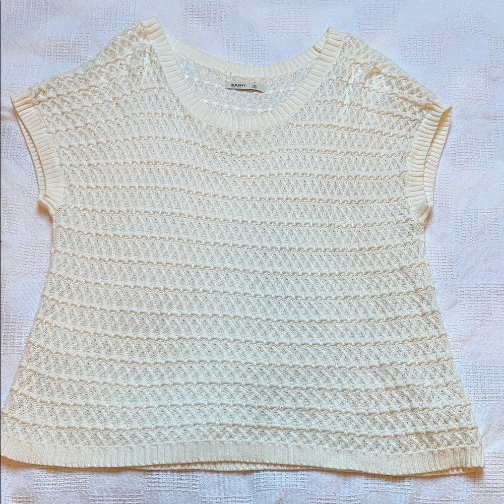 Old Navy Cream Cable Knit Sweater